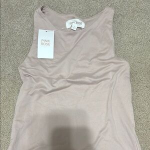 Pink Rose Women's Tan Top
